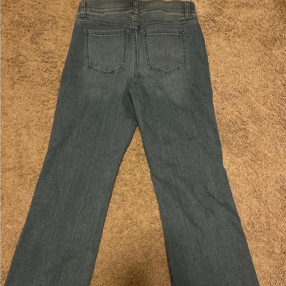 Denim cropped kick flare pants PETITE 👖spanx - Picture 2 of 4